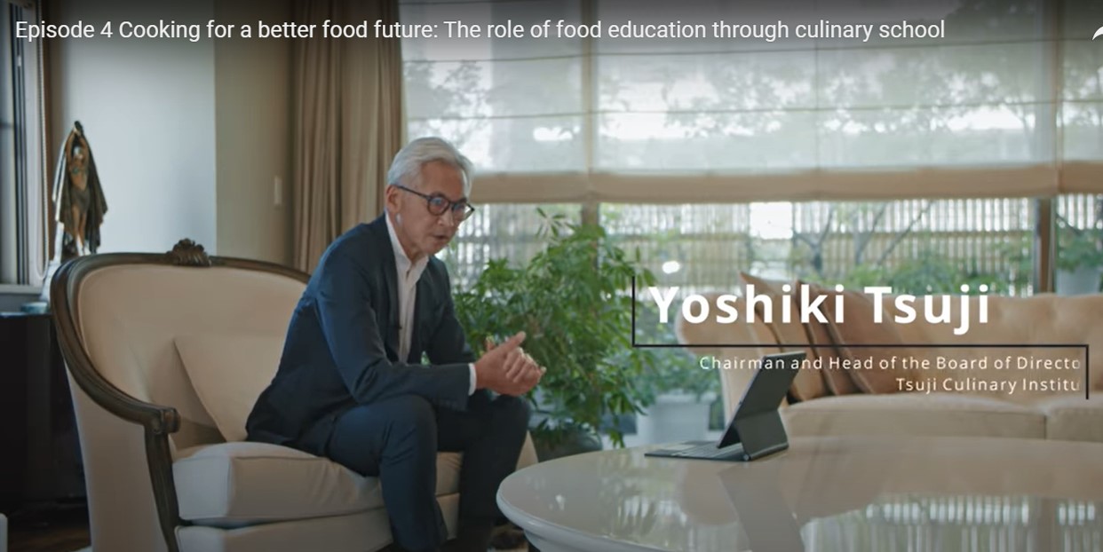 国連食糧農業機関（FAO）動画「未来に繋ぐ料理哲学」に辻芳樹校長が出演