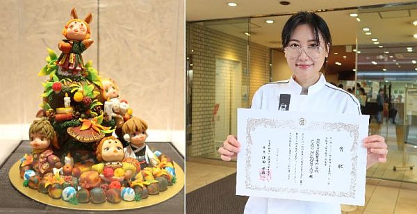 【第57回 大阪府洋菓子コンテスト】マジパン細工〈学生部門〉にて1位を受賞