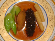 日本産ナマコとアワビの煮込み