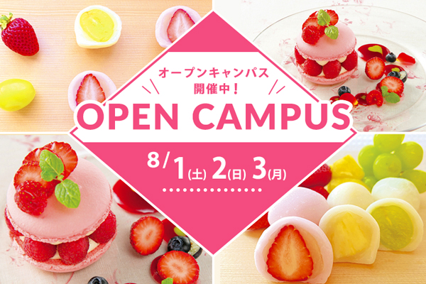 【8月1日・2日・3日 開催】 選べるフェア!「皿盛りフルーツマカロン(ベリー系)」or「フルーツ大福」(大阪校)